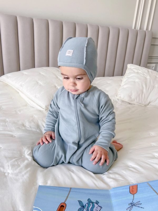 MJÖLK Jumpsuit Sleep and Play Baby blue - Image 2