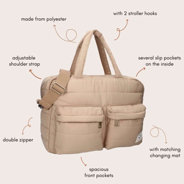 Diaper bag Kidzroom Care Vienna Gracious, Beige - Image 3