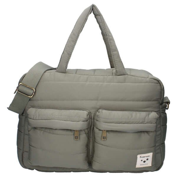 green khaki diaper bag