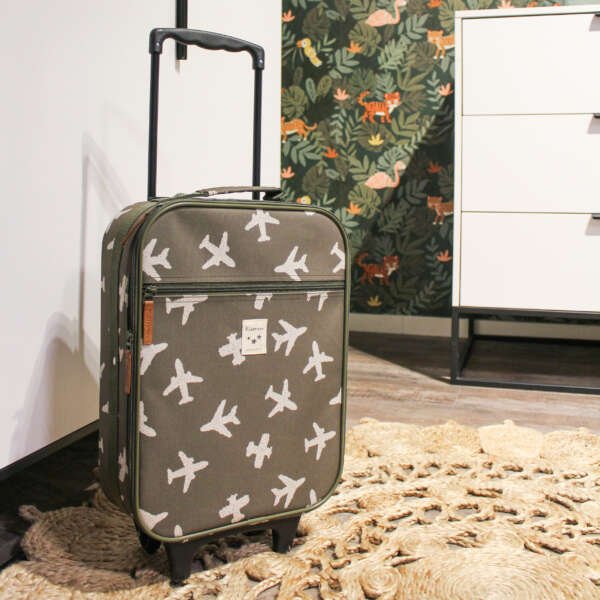 Trolley suitcase Kidzroom Army green, Planes - Image 5