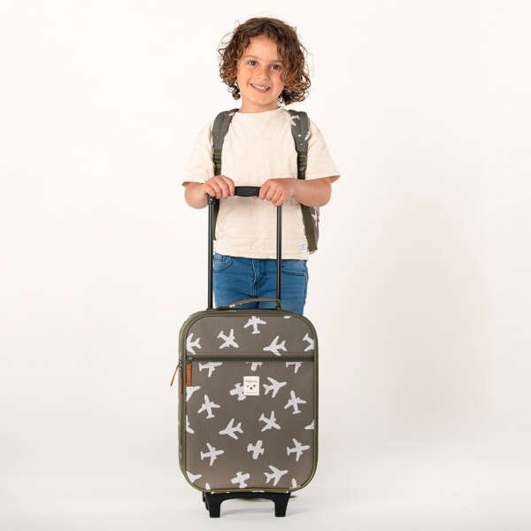 Trolley suitcase Kidzroom Army green, Planes - Image 8