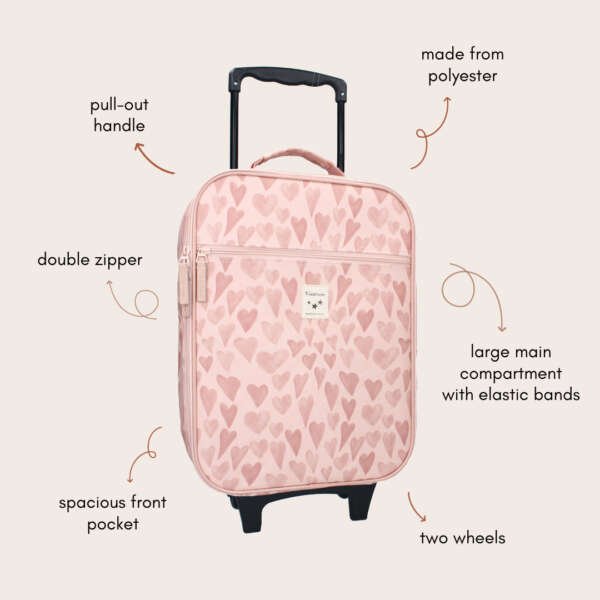 Trolley suitcase Kidzroom Pink hearts - Image 7