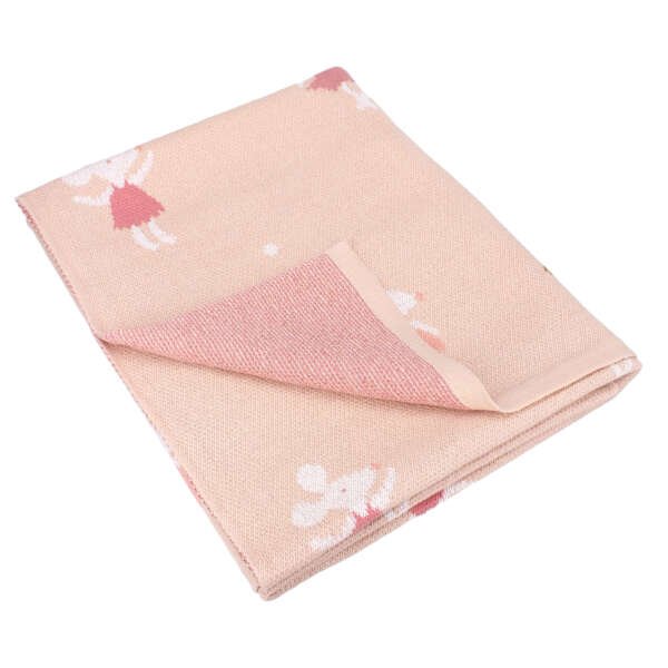 pink blanket with mouse