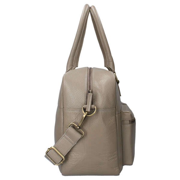 Leather Diaper bag Kidzroom Care Vienna Taupe - Image 4