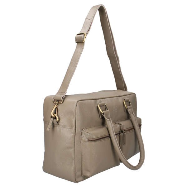 Leather Diaper bag Kidzroom Care Vienna Taupe - Image 7