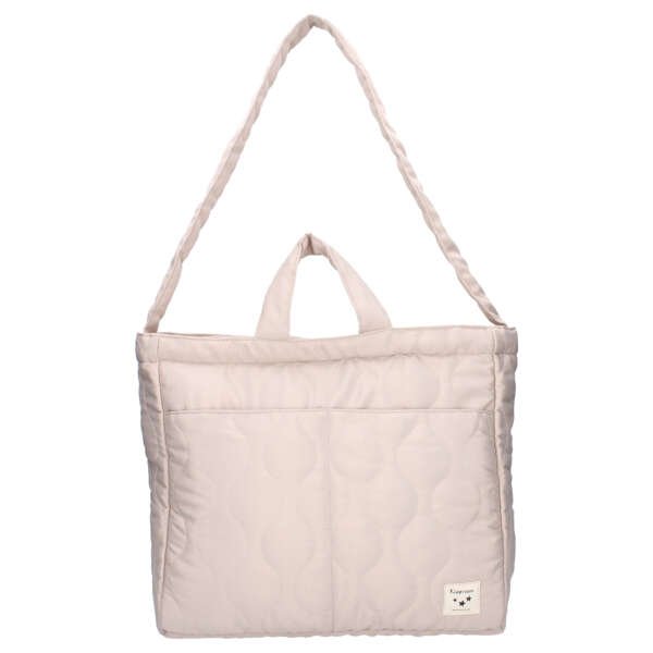 beige diaper bag