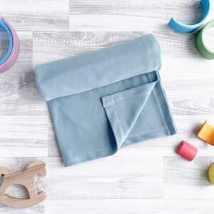 MJÖLK Swaddle Blanket Baby Blue 115x85cm