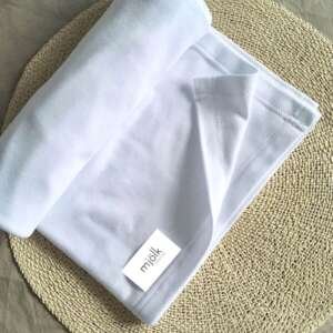 MJÖLK Swaddle Blanket White 118x85cm