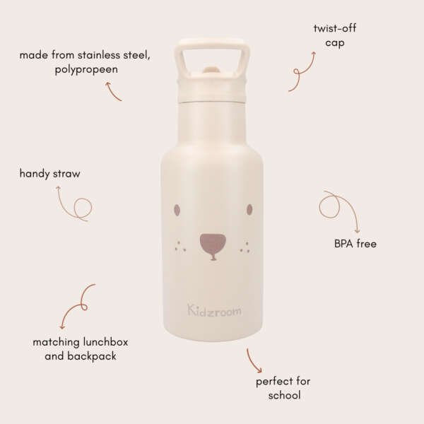 Metal Bottle 350ml Kidzroom Beary Excited - Image 4