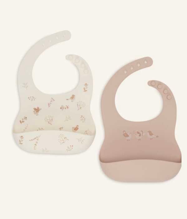 Bib Silicone - Lovely Birds - 2 Pack